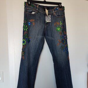 Arden B. Bejeweled Flare Jeans